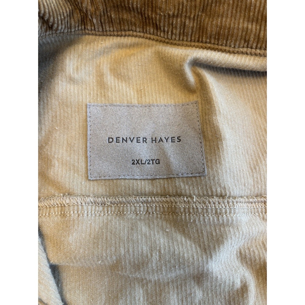 Denver Hayes Blue Jean Jacket‎ Wide Wale Corduroy Camel Colored Men's Size XXL - Picture 5 of 10